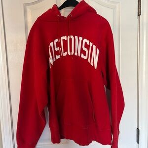 Red Wisconsin Hoodie